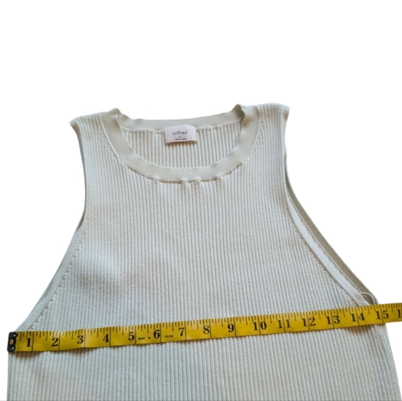 Aritzia Wilfred Moonstruck Dress Sleeveless Knit Midi Rainwash Green Women's XL - Picture 6 of 10